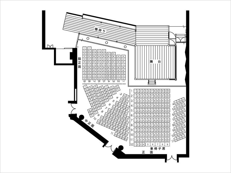 図：能楽堂座席図
