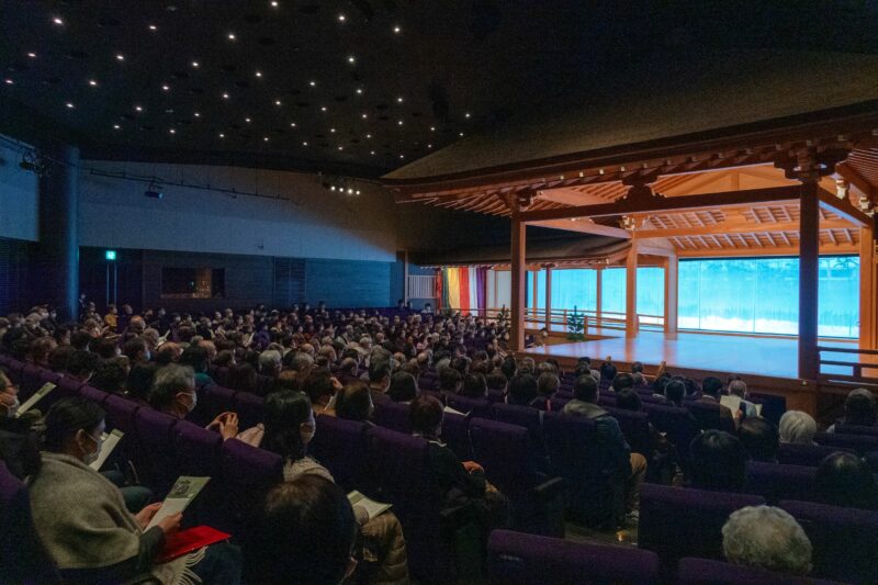 雪の竹林を背景に「安宅」を上演しましたの画像